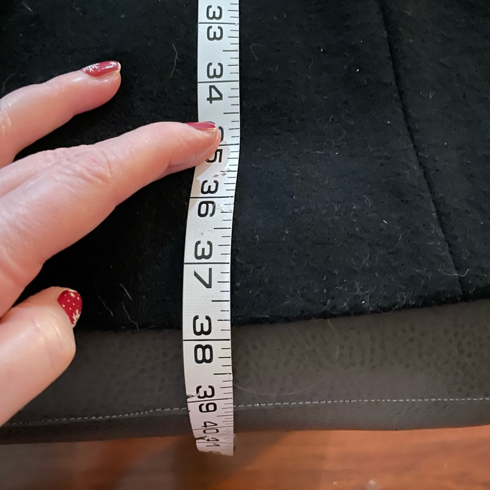 Old Navy Black Recycled Wool Coat collar button down size XL slant front pockets - Picture 15 of 15